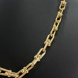 14K Yellow Gold Paper Clip Chain / 18.9gr / 6.4mm / 17in