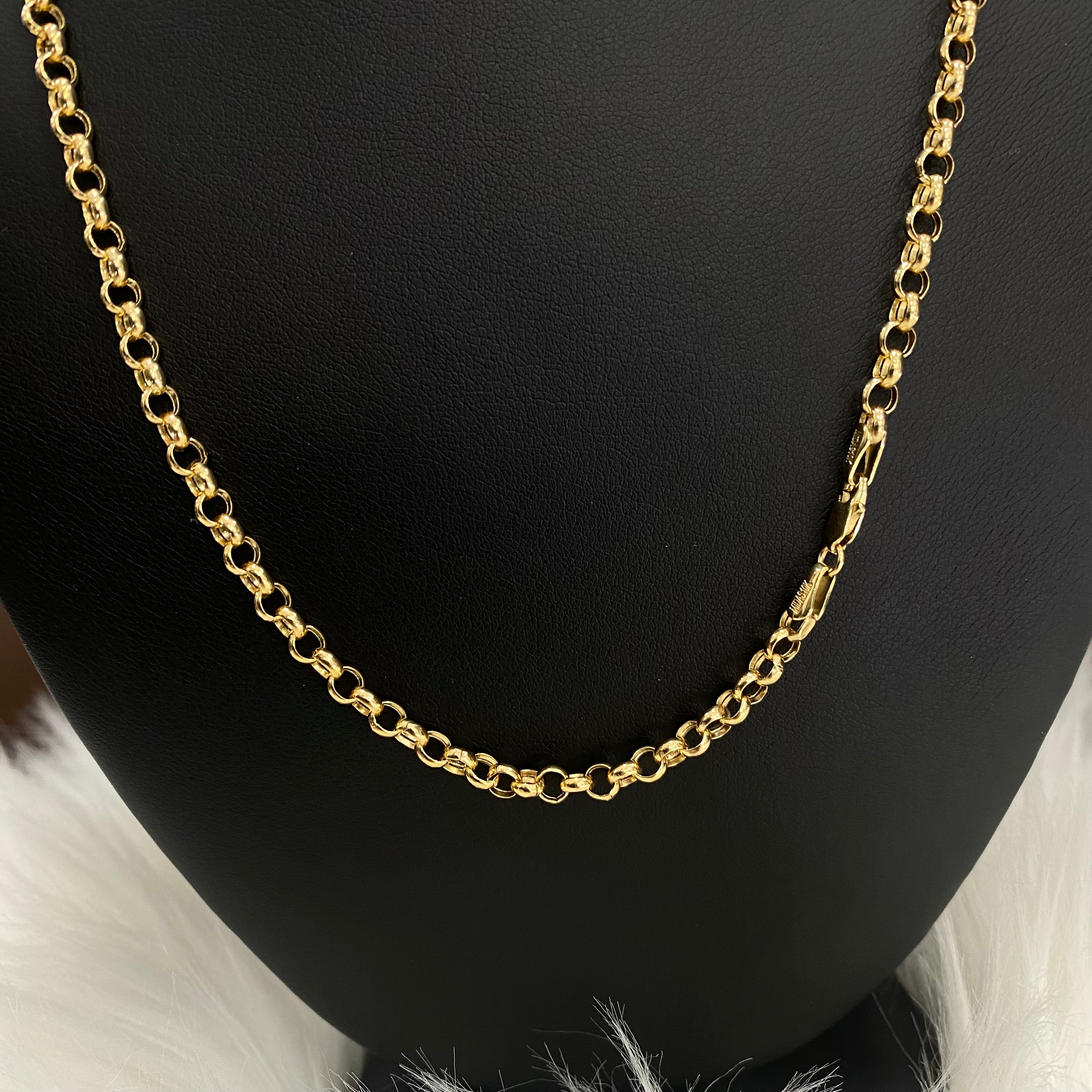 10K Yellow Gold Roll-On Chain / 6.8gr / 4.3mm / 16in