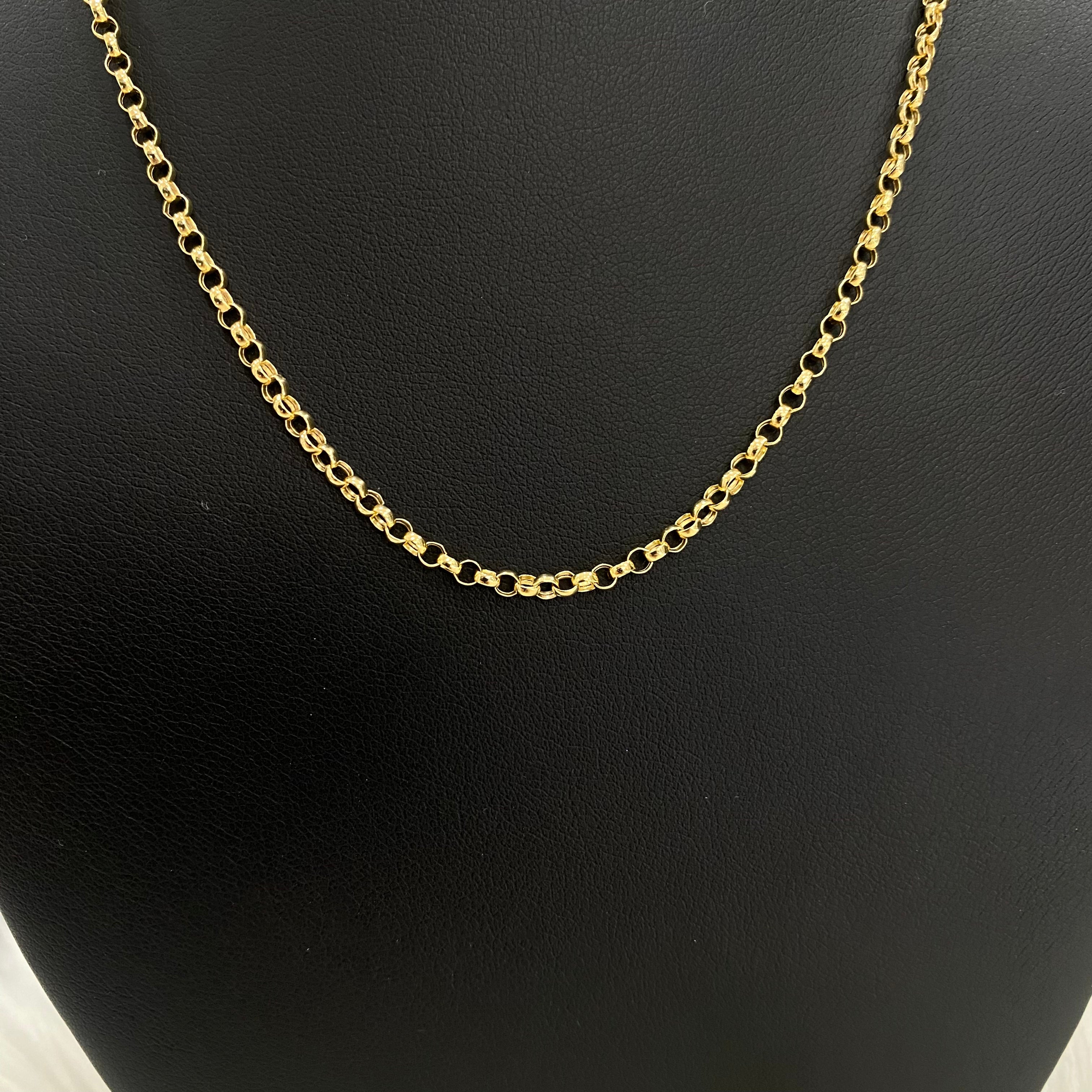 10K Yellow Gold Roll-On Chain / 2.5gr / 2.5mm / 20in