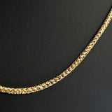 10K Yellow - White Gold Diamond Cut Chain / 17.7gr / 2.5mm / 20in