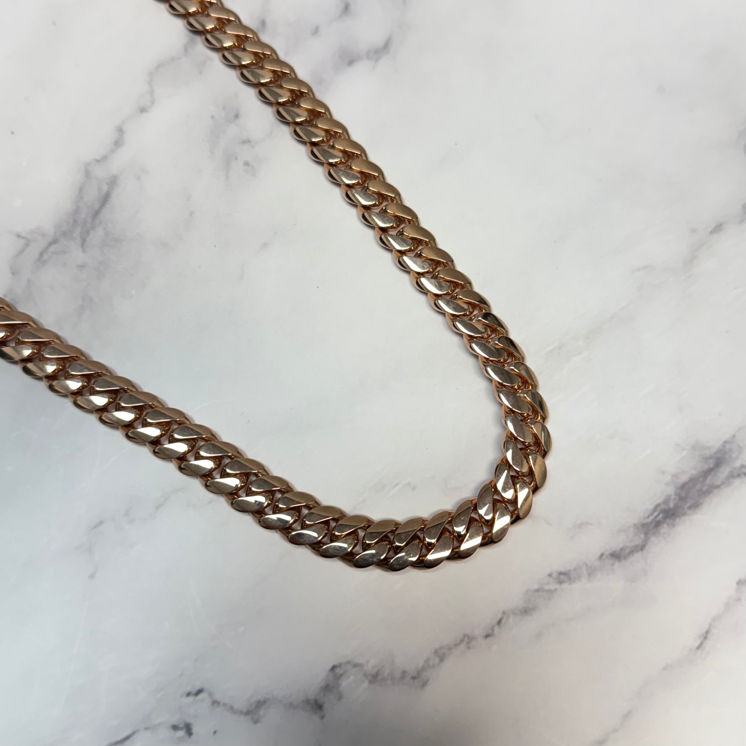 10K Rose Gold Cuban Links / 245.7gr / 12mm / 26in