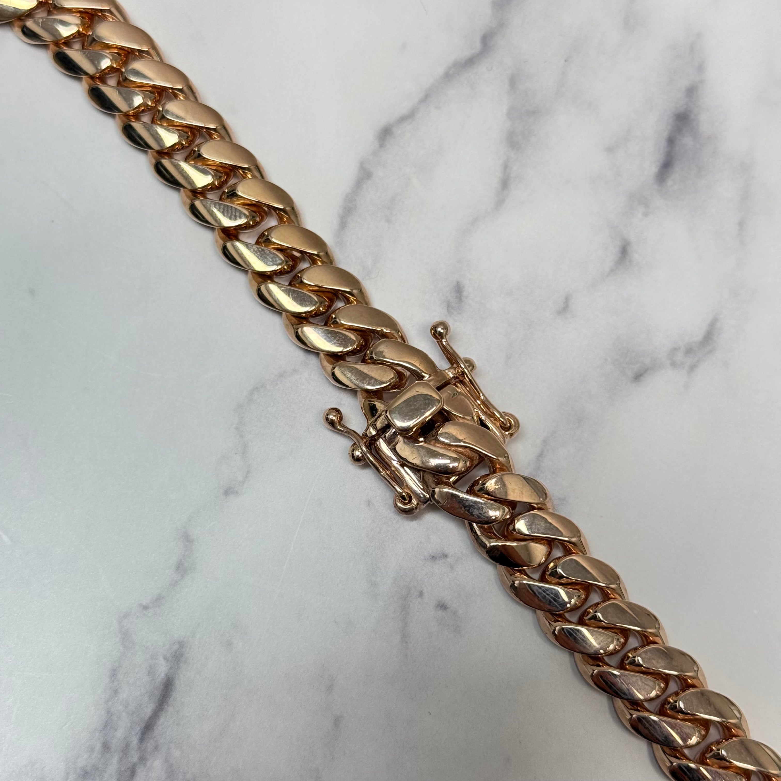 10K Rose Gold Cuban Links / 245.7gr / 12mm / 26in