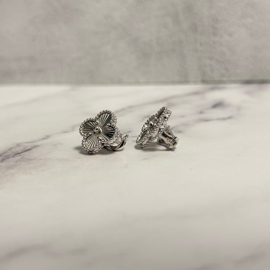 18K White Gold Van Cleef Grey Jewelry Set / 16.1gr / Size 6.5