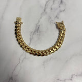 10K Yellow Gold Cuban Links Bracelet / 97.3gr / 13mm / 8in