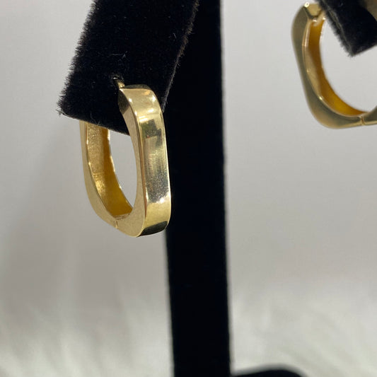 10K Yellow Gold Fashion Hoop Earrings / 3.1gr