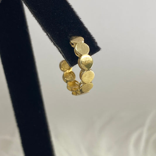 10K Yellow Gold Luxury Hoop Earrings / 2.2gr