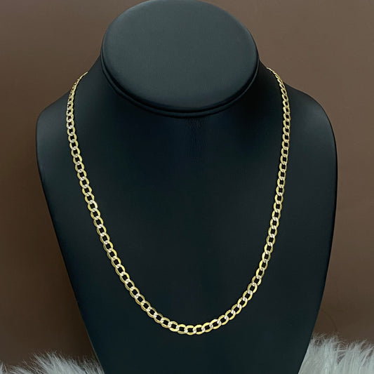 10K Yellow - White Gold American Cuban Chain / 7.8gr / 4.6mm / 26in