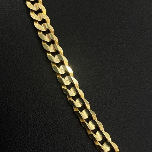 10K Yellow Gold American Cuban Chain / 14.7gr / 4.6mm / 20in
