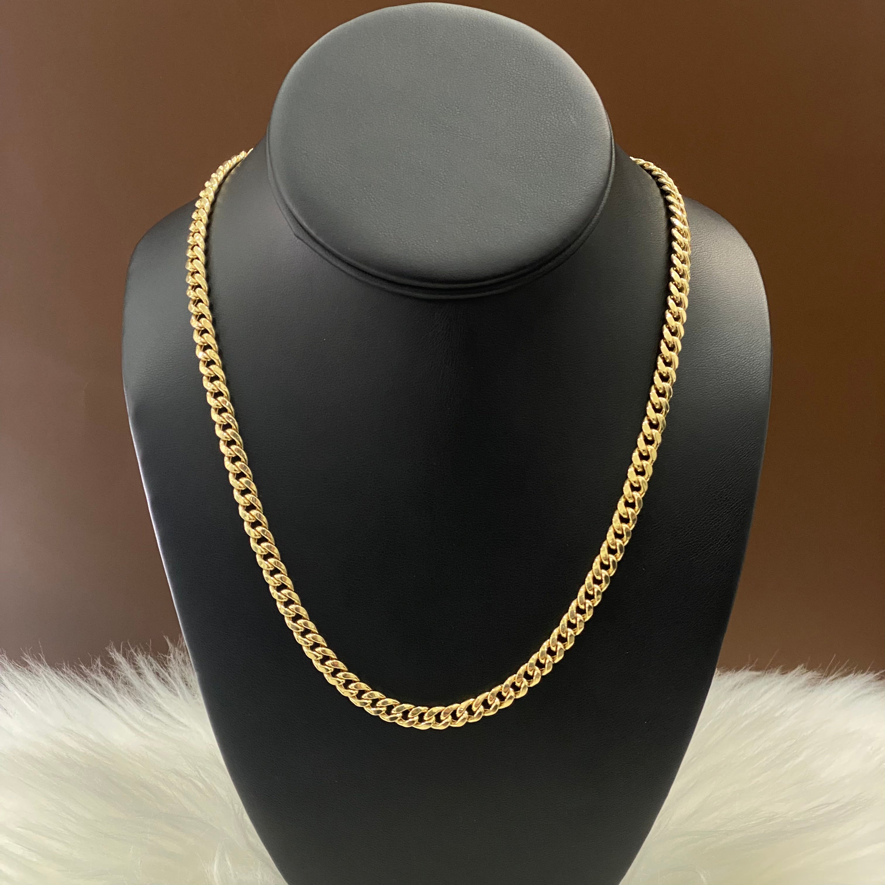 10K Yellow Gold Hallow Cuban Link Chain / 56gr / 6mm / 24in – C4G Jewelers