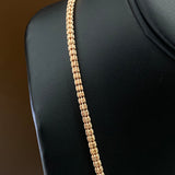 10K Rose Gold Moon Cut Chain / 19.2gr / 3.5mm / 24in