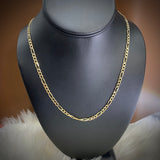 14K Yellow Gold Figaro Chain / 11.5gr / 3.7mm / 24in