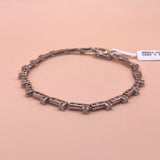 14K White Gold Luxury Bracelet With Zirconia / 8.2gr / 2.6mm / 7in