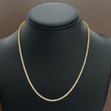 14K Yellow Gold Tennis Chain 6Ct / 13.8gr / 2.4mm / 16in