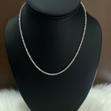 10K White Gold Rope Chain / 6.7gr / 2.4mm / 16in