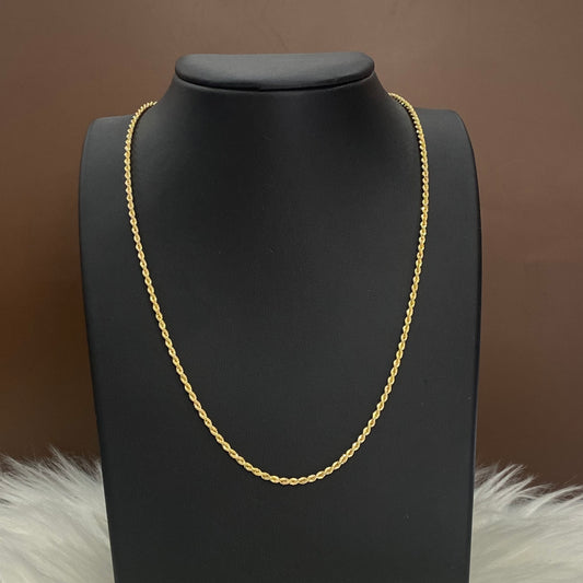 10K Yellow Gold Rope Chain / 6.5gr / 18in