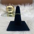 18K Yellow Gold Fashion Ring With Emerald / 2.1gr / Size 6 1/2