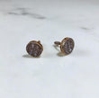 10K Yellow Gold Diamond Circle Stud Earrings 0.65Ct / 2gr
