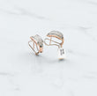 14K White Gold Luxury Stud Earrings With Diamonds / 6.5gr