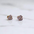 10K Yellow Gold Diamond Heart Stud Earrings 0.26Ct / 1gr