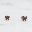 14K Yellow Gold Diamond Butterfly Stud Earrings 0.15Ct / 1gr