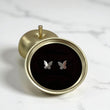 10K White Gold Diamond Butterlfy Stud Earrings 0.10Ct / 1.9gr