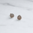14K White Gold Diamond Circle Stud Earrings 0.68Ct / 2.2gr
