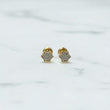 10K Yellow Gold Diamond Luxury Stud Earrings 0.07Ct Dia / 1.31gr / 7mm