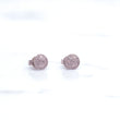 14K White Gold Diamond Circle Flower Stud Earrings 0.65Ct / 3.3gr