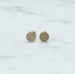 10K Yellow Gold Diamond Circle Fashion Stud Earrings 0.18Ct Dia / 1.34gr / 7mm