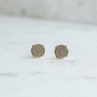 10K Yellow Gold Diamond Circle Fashion Stud Earrings 0.23Ct Dia / 1.56gr / 9mm