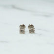 10K White Gold Diamond Round Fashion Stud Earrings 0.15Ct Dia / 1.3gr / 5mm