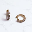 14K Yellow Gold Diamon Luxury Hoop Earrings 0.97Ct / 3.7gr