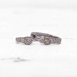14K White Gold Diamond Luxury Hoop Earrings 0.54Ct / 2.6gr