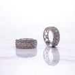 14K White Gold Diamond Fashion Hoop Earrings 1.04Ct / 3.3gr