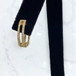 14K Yellow Gold Diamond Fashion Hoop Earrings 0.65Ct / 3.5gr