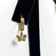 14K Yellow Gold Diamond Butterfly Hoop Earrings 0.54Ct / 1.8gr