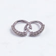 14K White Gold Diamond Luxury Hoop Earrings 1.44Ct / 3.5gr