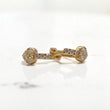 14K Yellow Gold Diamond Heart Fashion Hoop Earrings 0.70Ct / 2.2gr