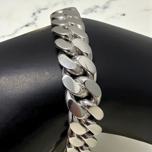 Silver Cuban Links Bracelet / 60.95gr / 10.4mm / 8.5in