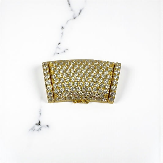 10K Yellow Gold Diamond Sleek Lock Ct Dia / 5.2gr / 11.5mm / 0.8in