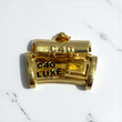 10K Yellow Gold Plain Sleek Lock With Panther / 10.1gr / 13mm / 1in