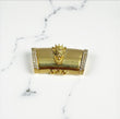 14K Yellow Gold Diamond On The Size Sleek Lock With Panther / 6.5gr / 11mm / 0.7in