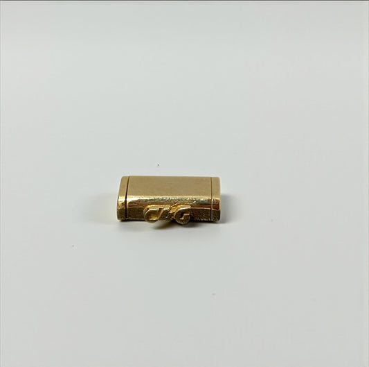 10K Yellow Gold Plain Sleek Lock / 3.7gr / 9mm