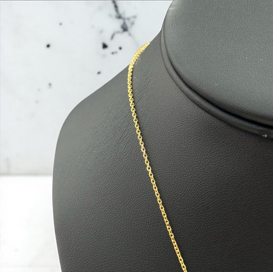 14K Yellow Gold Diamond Letter S Jewelry Set 0.50Ct Dia / 4.1gr / 1.3mm / 18in