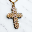Diamond Cross Pendant 10K Yellow Gold / 2.42Ct Dia / 13.8gr