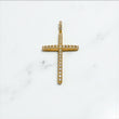 14K Yellow Gold Diamond Cross Thin Pendant / 3.6gr