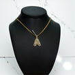 10K Yellow Gold Letter A Pendant With Diamond 0.57Ct / 5.6gr