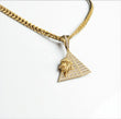 Lion Piramide Pendant 10K Yellow Gold 0,25ct / 4.3gr