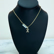 10K Yellow Gold Letter X Pendant With Diamond 0.25 / 1.5gr