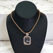 14K Rose Gold Diamond Square Pendant 2.17Ct / 10.2gr